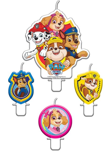 6 velas de La Patrulla Canina (15 cm)
