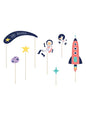 7 decoraciones para tarta “Space Adventure“ - Space Party