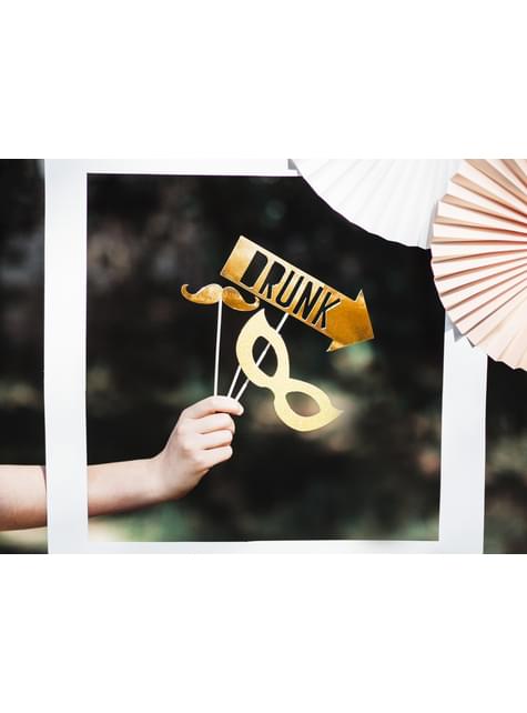 8 accesorios photocall dorados de nochevieja - Happy New Year Collection - Partydeco | Funidelia