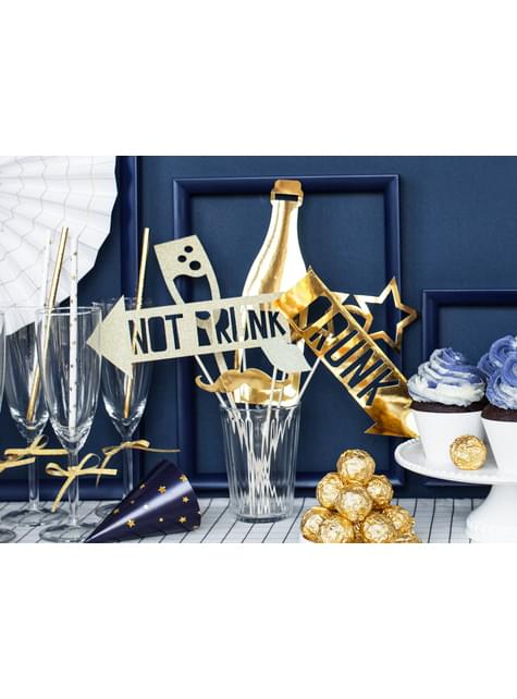 8 accesorios photocall dorados de nochevieja - Happy New Year Collection - Partydeco | Funidelia
