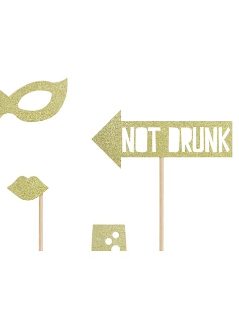 8 accesorios photocall dorados de nochevieja - Happy New Year Collection - Partydeco | Funidelia