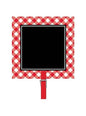 8 carteles de pizarra con mini pinza rojos y blancos - AMSCAN | Funidelia