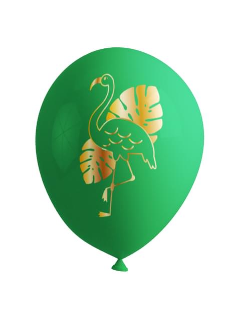 8 globos de flamencos - Tropical flamingos - Funiglobal | Funidelia