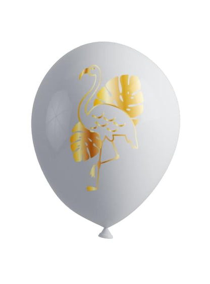 8 globos de flamencos - Tropical flamingos - Funiglobal | Funidelia