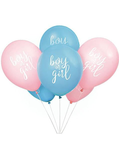 8 globos de látex (32 cm) - Boy or Girl - Unique | Funidelia