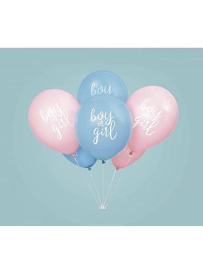 8 globos de látex (32 cm) - Boy or Girl - Unique | Funidelia