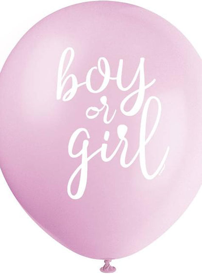 8 globos de látex (32 cm) - Boy or Girl - Unique | Funidelia