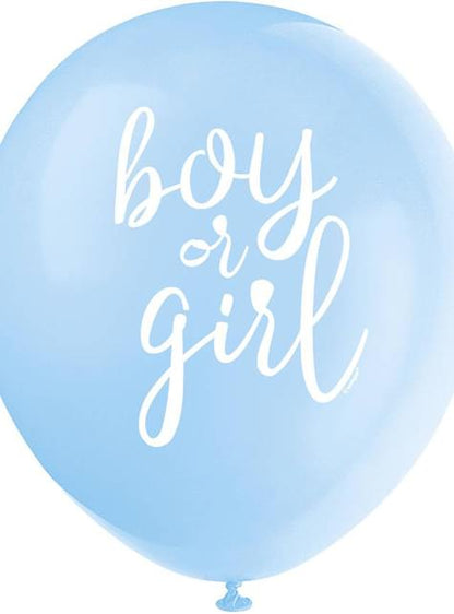 8 globos de látex (32 cm) - Boy or Girl - Unique | Funidelia