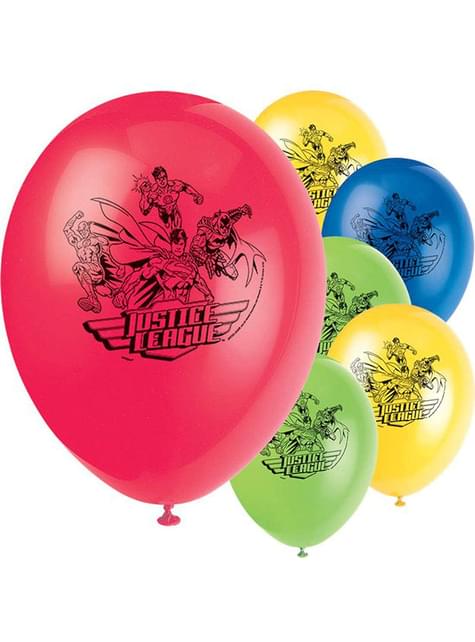 8 globos de látex de la Liga la Justicia