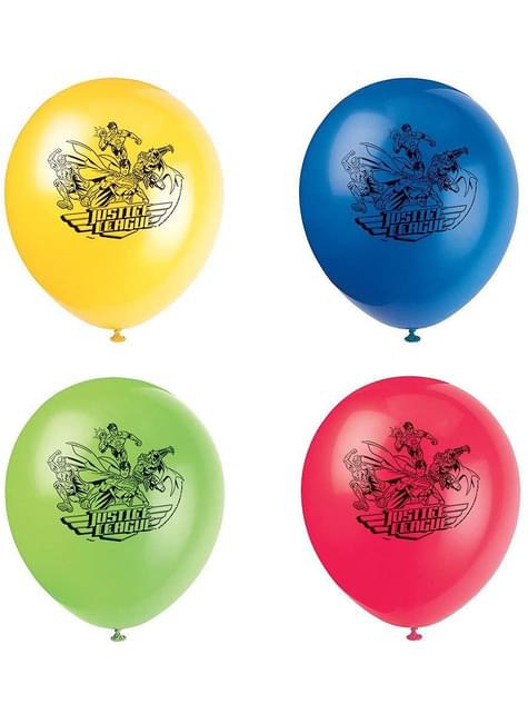 8 globos de látex de la Liga la Justicia