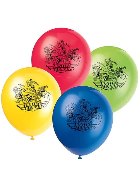 8 globos de látex de la Liga la Justicia