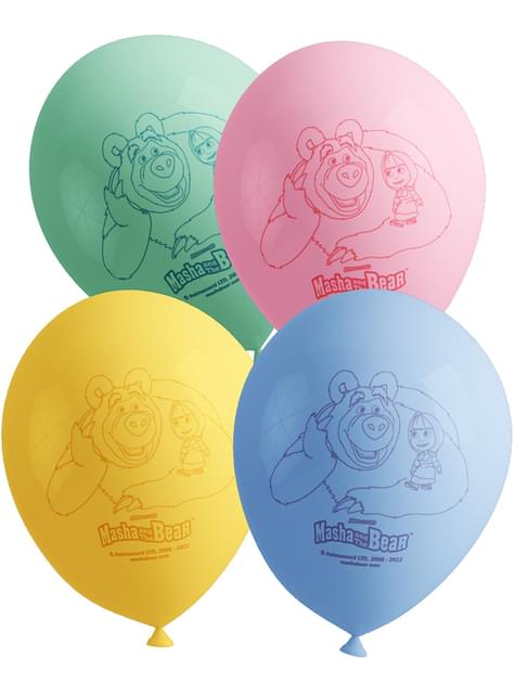 8 globos de Masha y el Oso