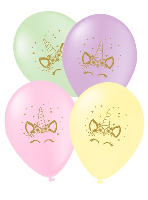 8 globos de unicornio - Unicorn Flowers - Funiglobal | Funidelia