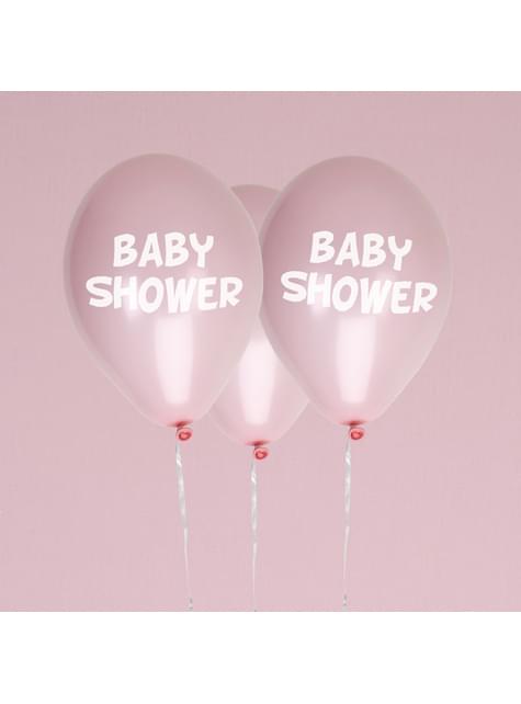 8 globos rosas Baby Shower(30 cm) - Pink Star - Neviti | Funidelia
