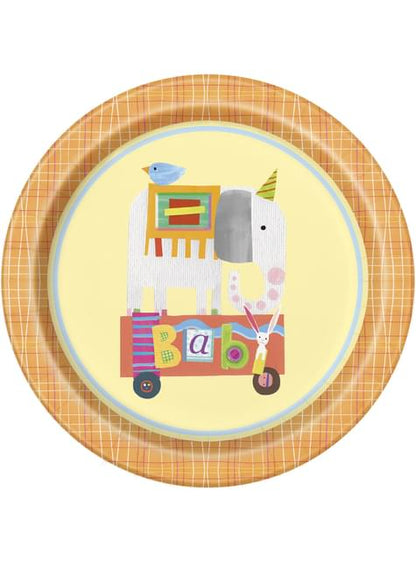 8 platos (23 cm) - Circus Animal - Unique | Funidelia