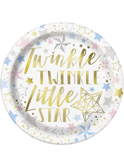 8 platos (23 cm) - Twinkle Little Star - Unique | Funidelia