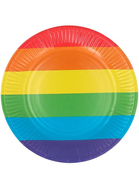 8 platos arcoíris (23cm) - Boland | Funidelia