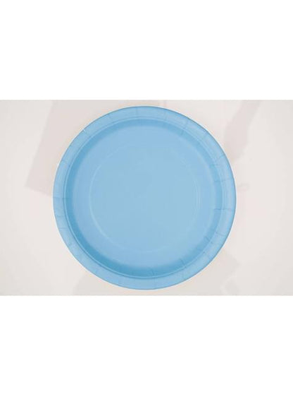 8 platos azul cielo (23 cm) - Línea Colores Básicos - Unique | Funidelia