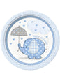 8 platos azules (23 cm) - Umbrellaphants Blue - Unique | Funidelia