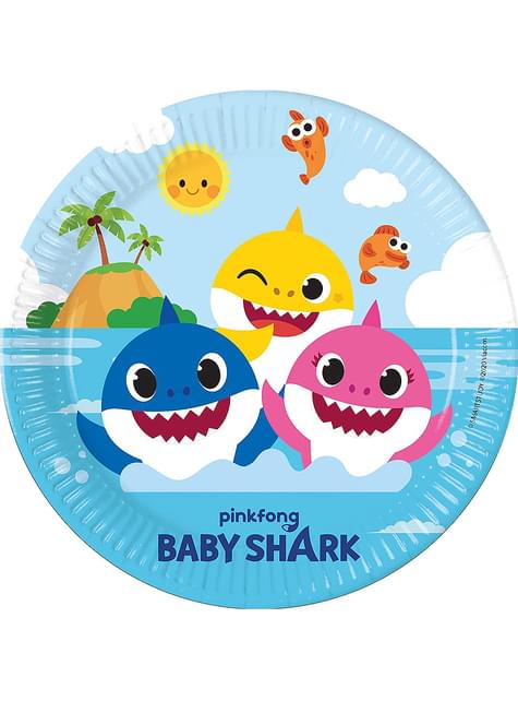 8 platos Baby Shark (23cm)