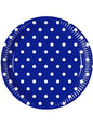 8 platos Blue Royal Dots (23 cm) - Procos | Funidelia