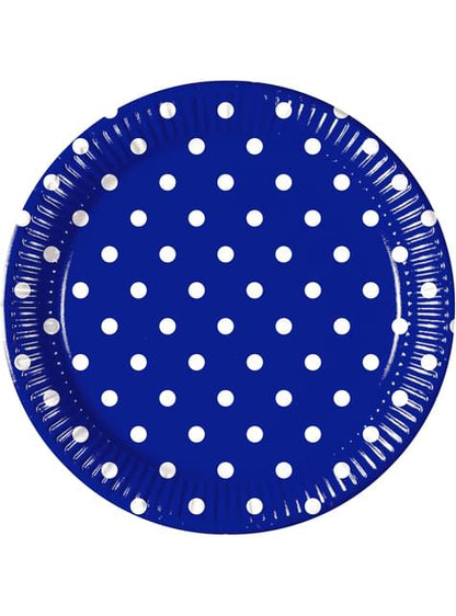 8 platos Blue Royal Dots (23 cm) - Procos | Funidelia