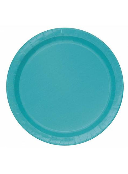 8 platos color aguamarina (23 cm) - Línea Colores Básicos - Unique | Funidelia