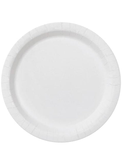 8 platos color blanco (23cm) - Colores lisos - Funiglobal | Funidelia