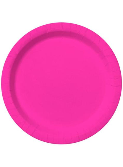 8 platos color fucsia (23cm) - Colores lisos - Funiglobal | Funidelia