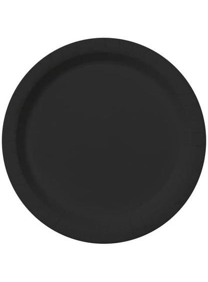 8 platos color negro (23cm) - Colores lisos - Funiglobal | Funidelia