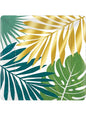 8 platos con hojas tropicales (26cm) - Tropical Gold - AMSCAN | Funidelia