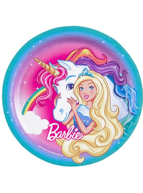 8 platos de Barbie Dreamtropia (23 cm)