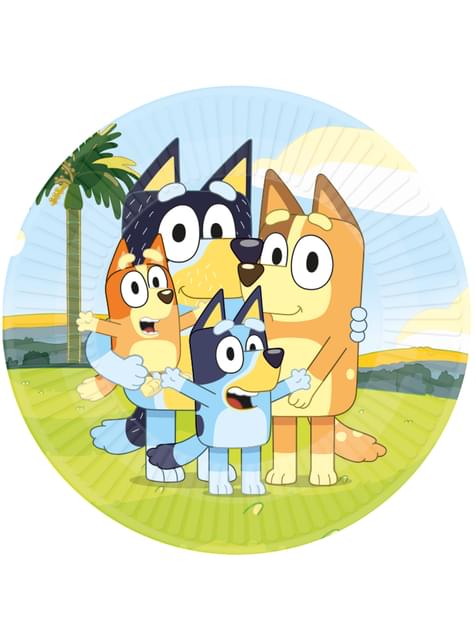 8 platos de Bluey (23 cm)