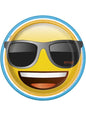 8 platos de emoticono sonriente (23 cm) - Emoji - Unique | Funidelia