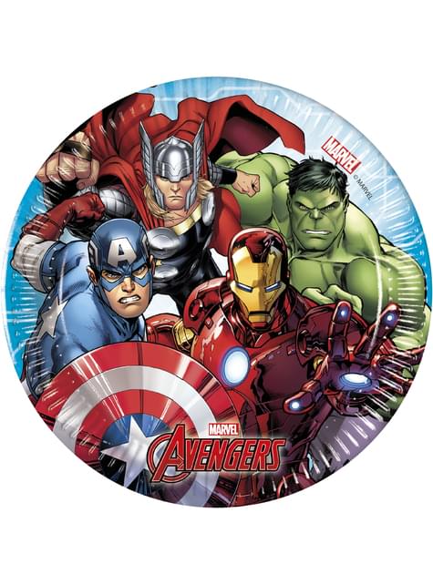 8 platos de Los Vengadores (20cm) - Mighty Avengers
