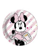 8 platos de Minnie Mouse (23cm) - Minnie Party Gem