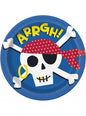 8 platos de piratas (23 cm) - Ahoy Pirate