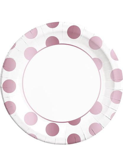 8 platos Dots Collection morados (23 cm) - Procos | Funidelia