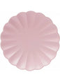 8 platos en forma de flor rosa claro (23 cm)