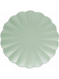 8 platos en forma de flor verde menta (23 cm)