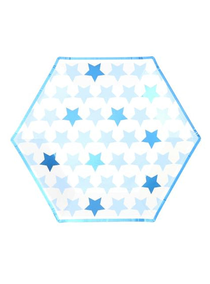 8 platos hexagonales (27 cm) - Blue Star - Neviti | Funidelia