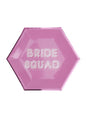 8 platos hexagonales rosas de papel (27 cm) - Bride Squad - Neviti | Funidelia