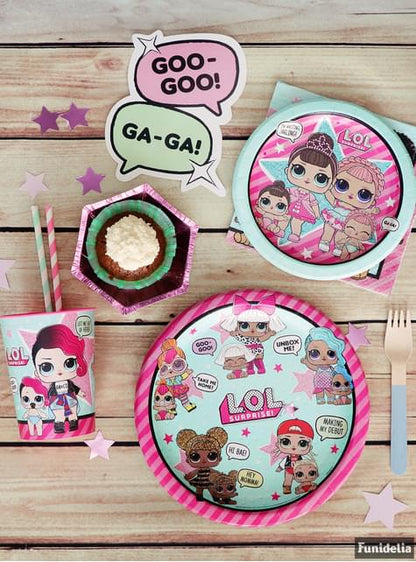 8 platos LOL Surprise (23cm) - LOL Friends - Unique | Funidelia