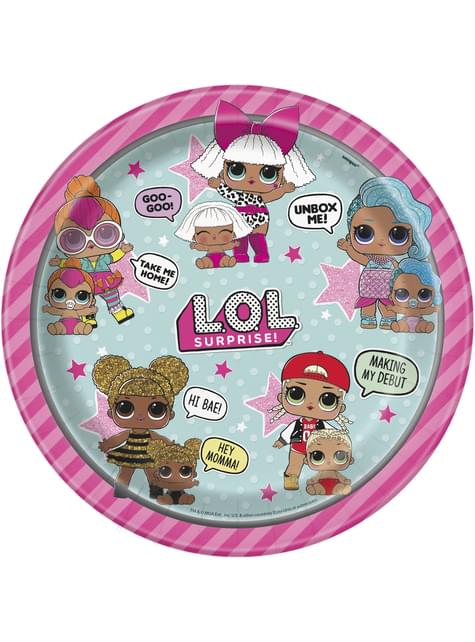 8 platos LOL Surprise (23cm) - LOL Friends - Unique | Funidelia