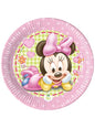 8 platos Minnie Mouse (20cm) - Baby Minnie