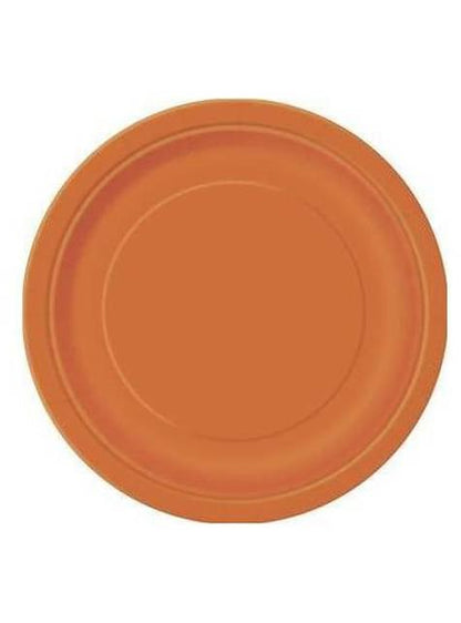 8 platos naranjas (23 cm) - Línea Colores Básicos - Unique | Funidelia