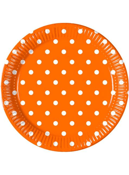 8 platos Orange Dots (23 cm) - Procos | Funidelia