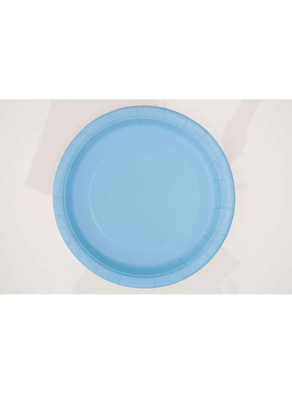 8 platos pequeños azul cielo (18 cm) - Línea Colores Básicos - Unique | Funidelia