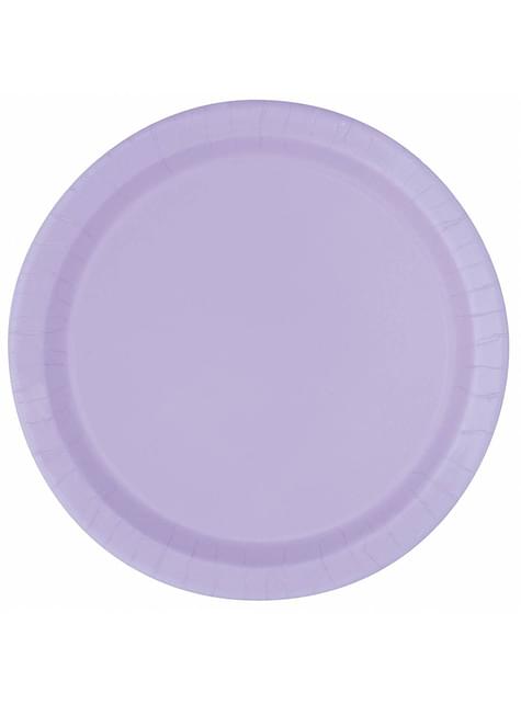 8 platos pequeños lilas (18 cm) - Línea Colores Básicos