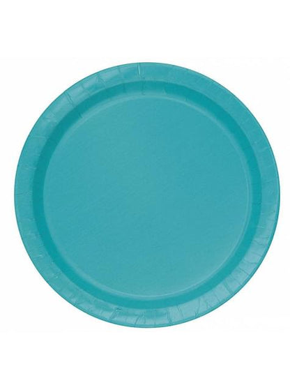 8 platos pequeños verde aguamarina (18 cm) - Línea Colores Básicos - Unique | Funidelia